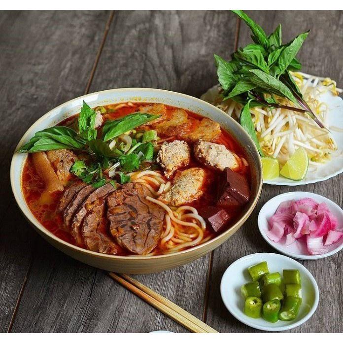 [FreeShip] Bún tươi sợi to đặc biệt - Bún tươi sợi to dạng khô - Bún bò Huế Duy Anh food ( hàng xuất khẩu ) - Gói 400G