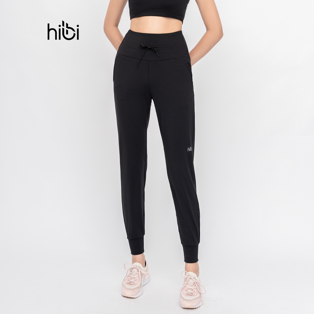 Quần Jogger tập Yoga Gym Hibi Sports QD314 Kiểu Jogger thắt dây có túi, Lưng Cao Tôn Dáng