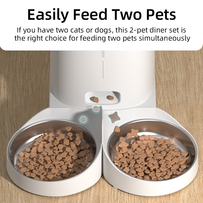 Khay đựng thức ăn tự động ROJECO 4L tiện lợi cho thú cưng
