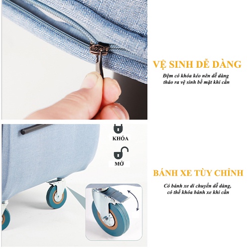 Ghế Sofa Bed Cao Cấp, Ghế Sofa Giường Gấp Gọn, Với 5 Mức Điều Chỉnh Tựa Lưng Kích Thước 1M2 x 1M9 | BigBuy360 - bigbuy360.vn