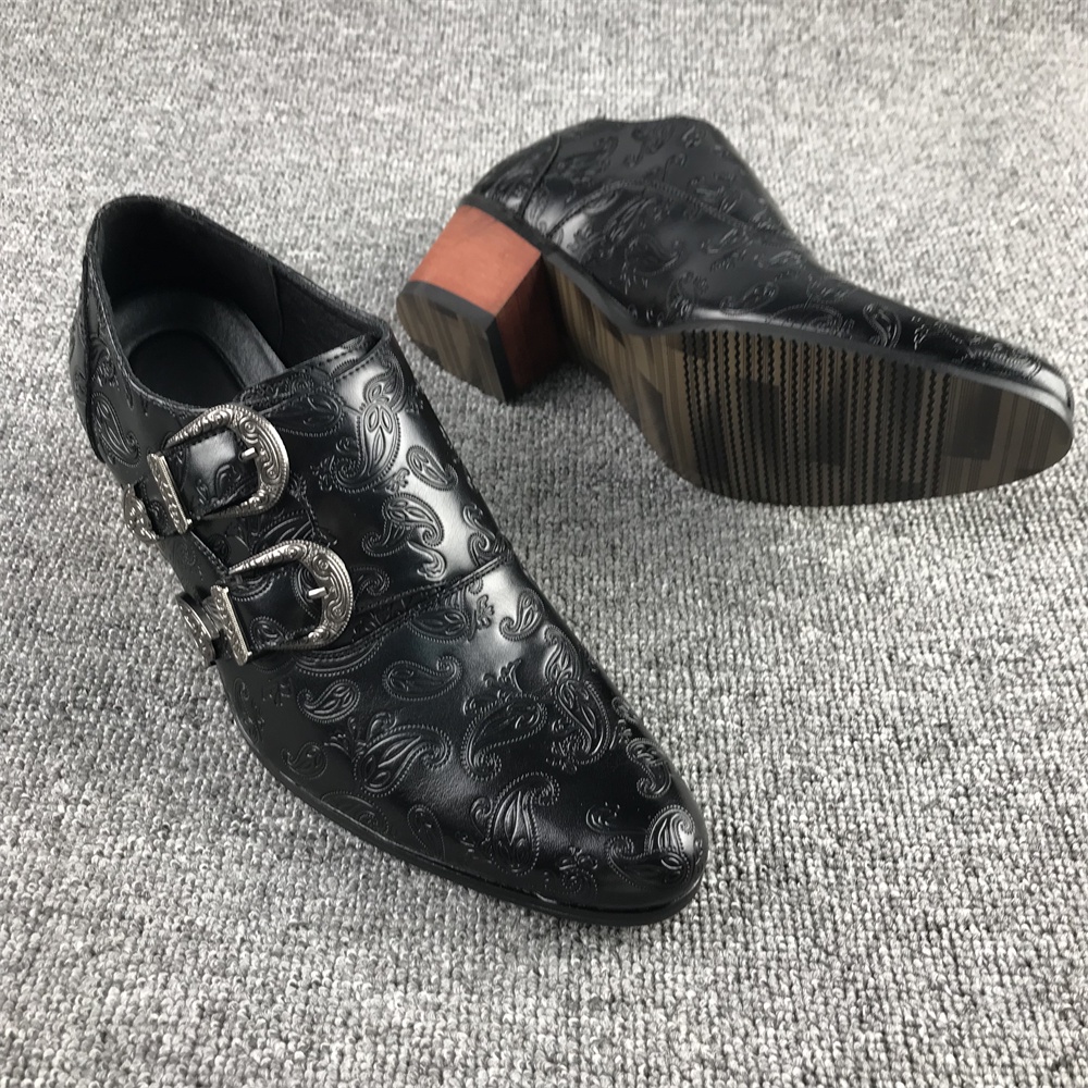 Giày Da Buộc Dây Đế Dày 6cm Tăng Chiều Cao Chống Thấm Nước Thoáng Khí Phong Cách Doanh Nhân Cho Nam