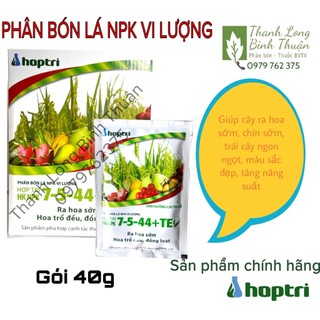 Phân bón lá npk vi lượng - hợp trí - hk npk - 7-5-44+te - gói 40g