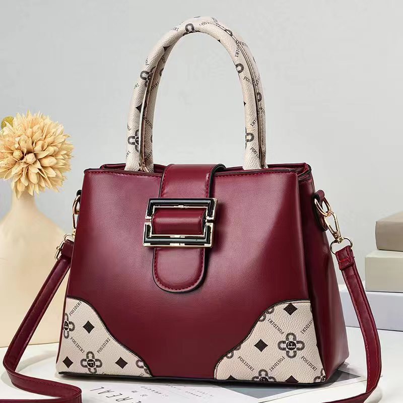 Ielgy Túi Đeo Chéo Màu Tương Phản Đơn Giản Thời Trang Dễ Phối Đồ Cho Nữ