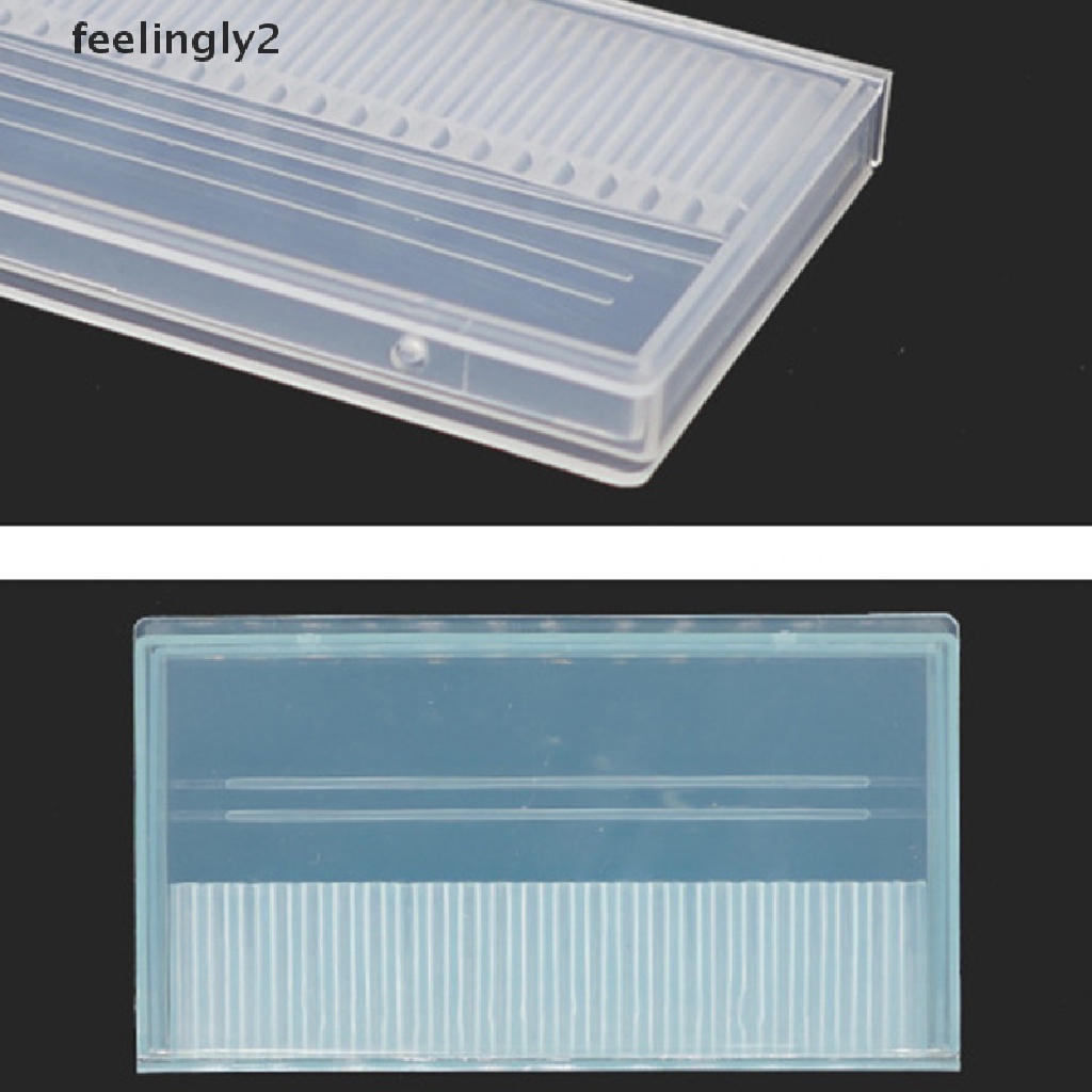 Giá Đỡ Đầu Mài Móng Bằng Nhựa Trong Suốt 24 Ngăn Tiện Lợi