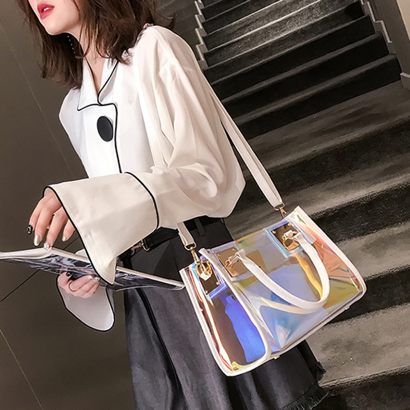 Túi Đeo Vai Hình Vuông Cỡ Nhỏ Trong Suốt Phong Cách Hàn Quốc Thời Trang Cho Nữ