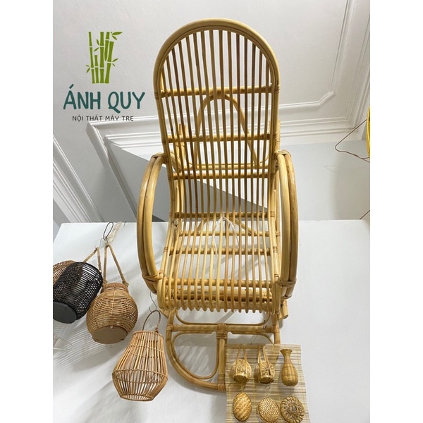 Ghế mây thư giãn bập bênh chất lượng, tạo cảm giác thoải mái cho người dùng