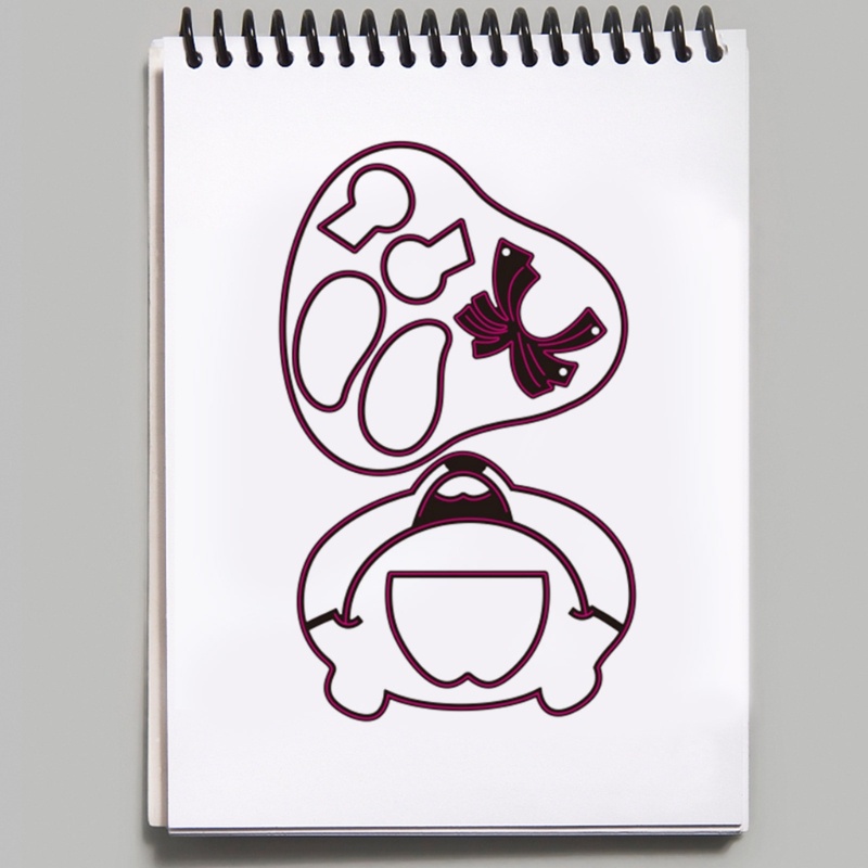 Khuôn Cắt Giấy Kim Loại Hình Động Vật Hoạt Hình Ngộ Nghĩnh