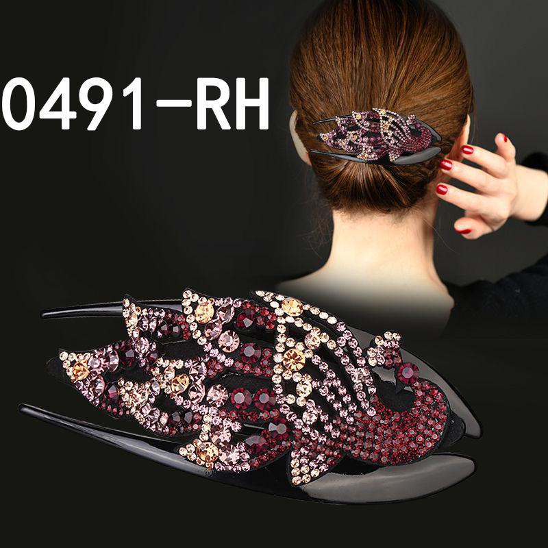 Kẹp Tóc Hình Con Công Đính Đá Thời Trang