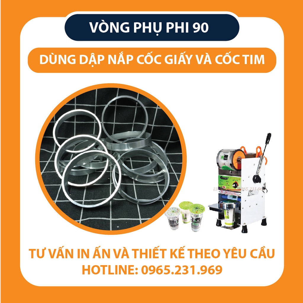 Khuôn phi 90, vòng phụ phi 90 cho máy dập cốc nhựa, máy ép ly giấy