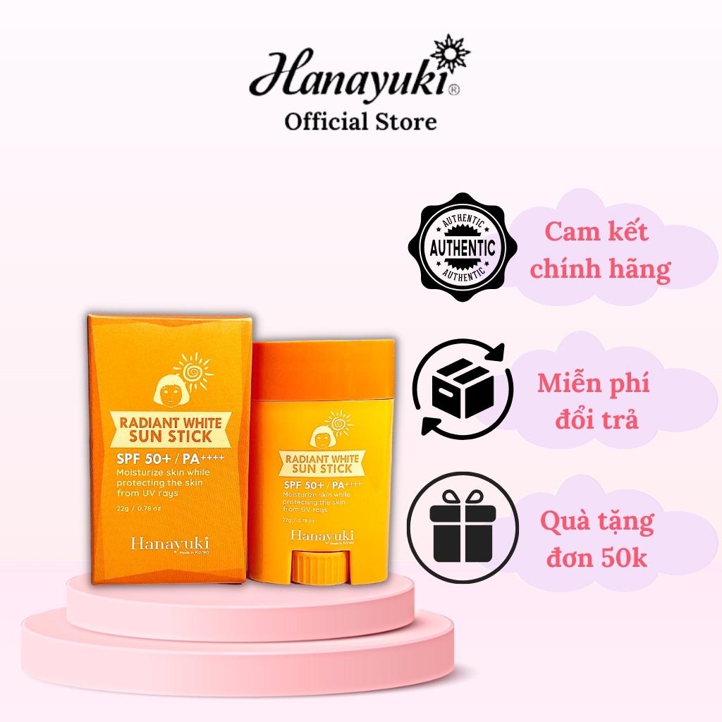 Kem Chống Nắng Hanayuki Dưỡng Trắng Kiềm Dầu Nâng Tông SPF 50+/PA++++, Sáp Chống Nắng Bảo Vệ Da Hanayuki Chính Hãng 22g