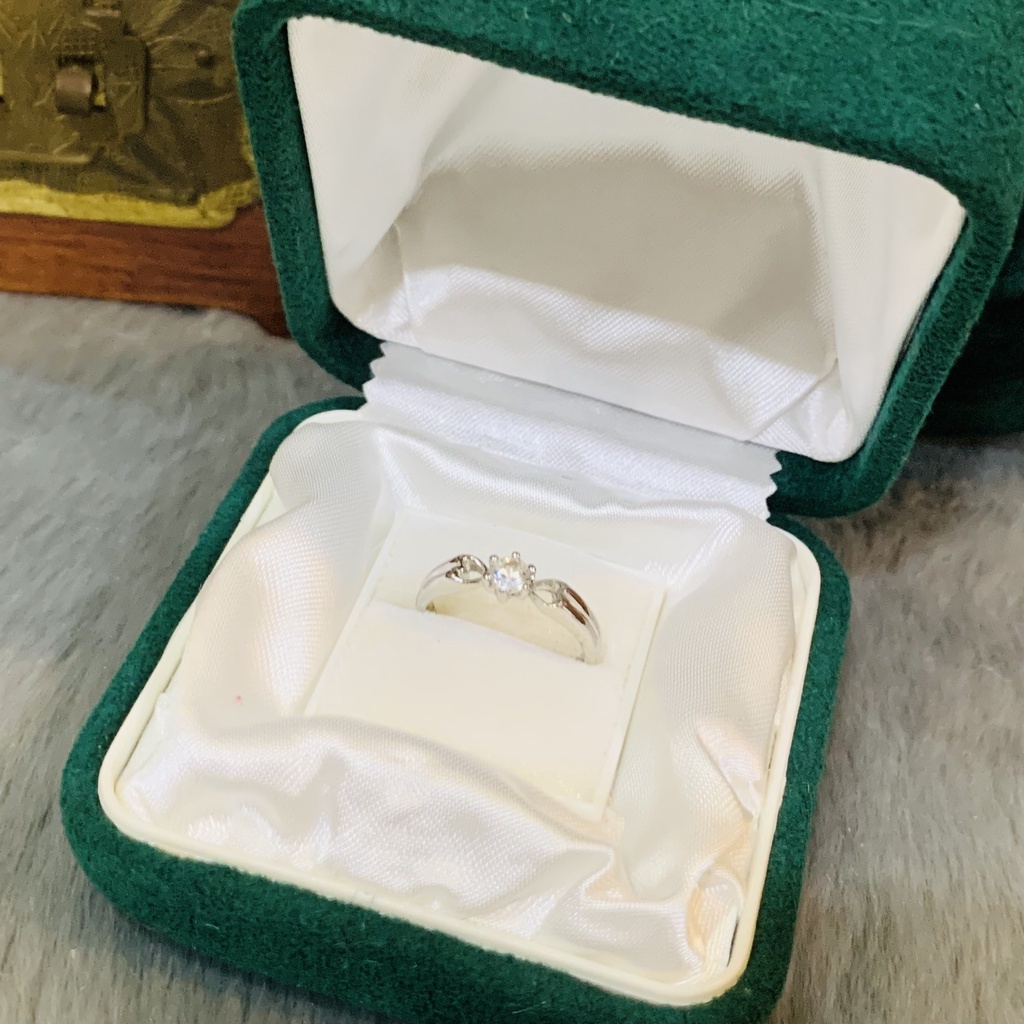 N9.209 Nhẫn bạc đa trắng kiểu nhẹ nhàng | Độc lạ | Vintage | Silver | Si Nhật | Japan | 2HAND | Bạc |