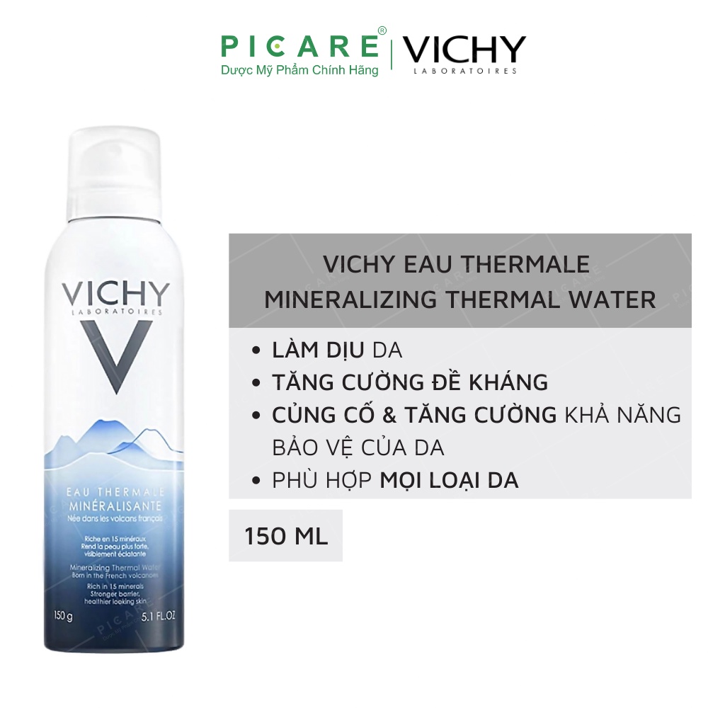 Xịt khoáng dưỡng da Vichy Mineralizing Thermal Water 150ml