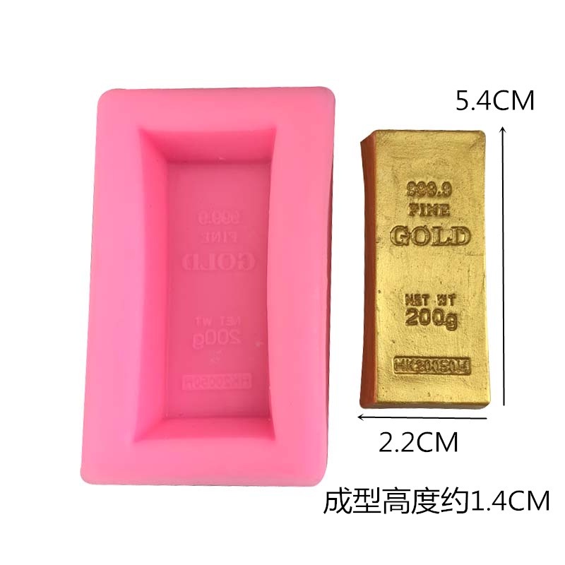 Mới Khuôn Silicon Làm Kẹo Đường / Sô Cô La Hình Thanh Vàng 999
