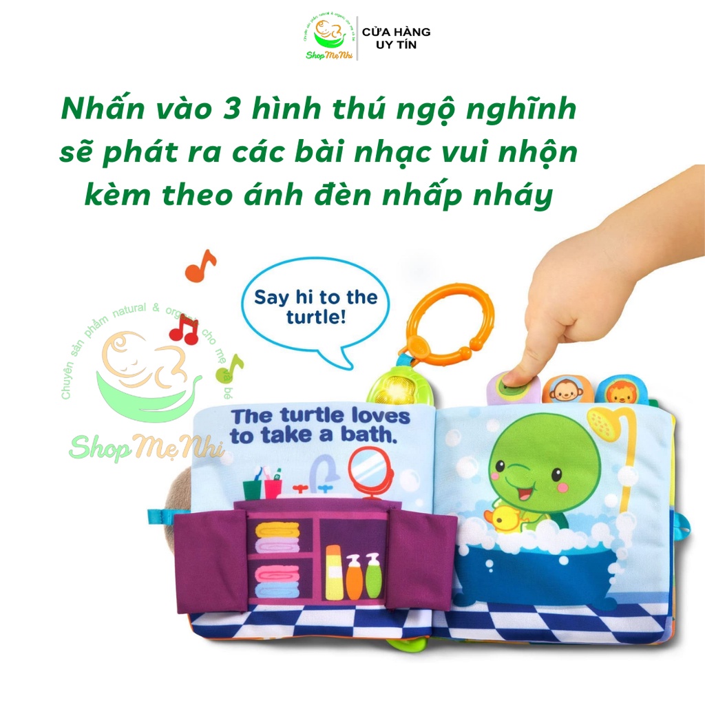 Đồ chơi giáo dục – sách vải phát nhạc VTech Peek and Play Baby Book dành cho trẻ từ 3 tháng tuổi trở lên.