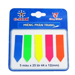 Miếng Phân Trang Đánh Dấu Trang Gstar 5 Màu