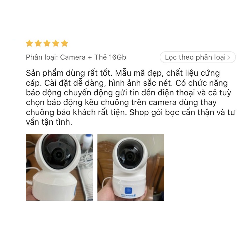 Camera IP Wifi VNPT Technology ONE HOME HVIP01 xoay 360 quan sát rõ ngày và đêm kèm thẻ 16Gb hàng Việt Nam