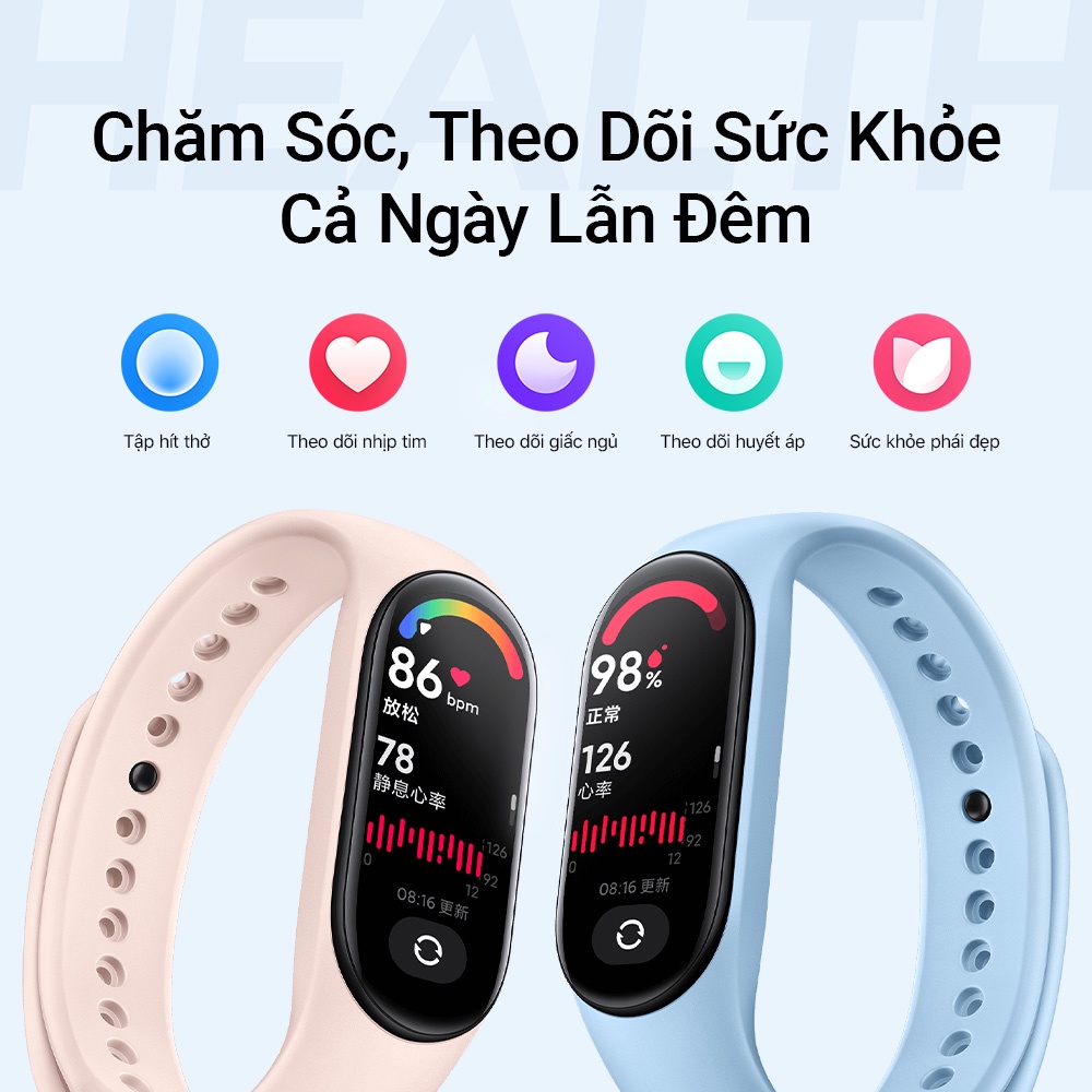 Vòng Tay Thông Minh Xiaomi Mi Band 7 Hỗ Trợ Tiếng Việt