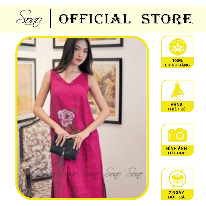 Sono - Đầm Linen Thêu Hoa Đặc Với Vẻ Đẹp Kiêu Kỳ Từ Màu Sắc Đến Chất Liệu Vải