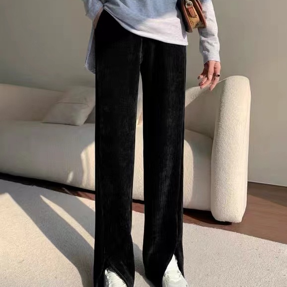 Quần SUXI ống rộng lưng cao thời trang mùa thu phong cách Hàn Quốc cho nữ