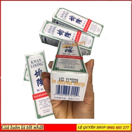 Dầu Gió Nóng Xoa Bóp Kwan Loong Oil - ĐỦ SIZE 15ML