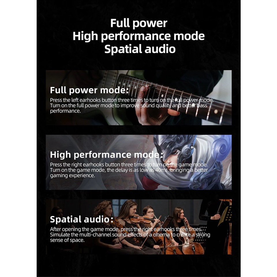 KZ AZ10 Cáp Tai Nghe Nhét Tai Không Dây Bluetooth  5.2  HIFI Tai Tai Nghe Thể Thao Loại Bỏ Tiếng Ồn