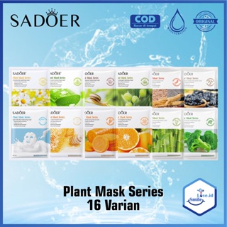 Image of Promo Tahun Baru 2.2 SALE SADOER Sheet Mask Korea Masker Wajah Natural Facial Plant Mask Series Original Bisa COD SAD03