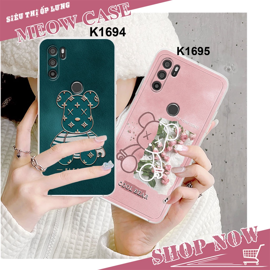 Ốp dẻo trong Vsmart Active 3 / Active3 in hình Gấu bear và Cô gái cực dễ thương, cực đẹp