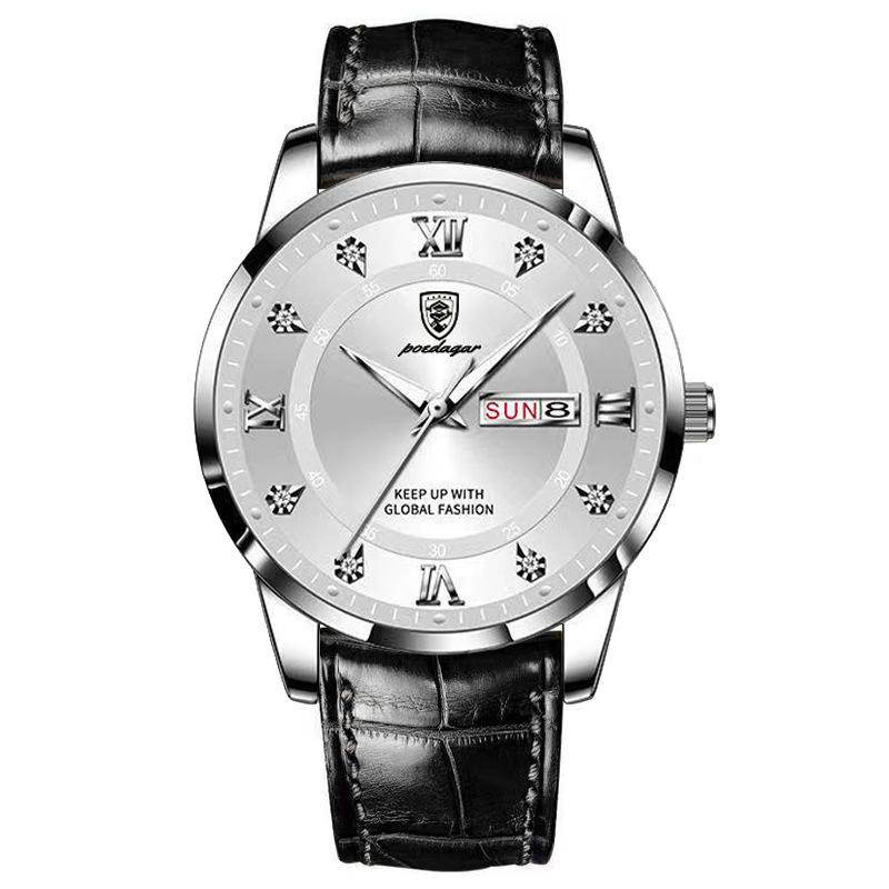 Đồng Hồ Quartz Nam Hiển Thị Ngày Chống Thấm Nước