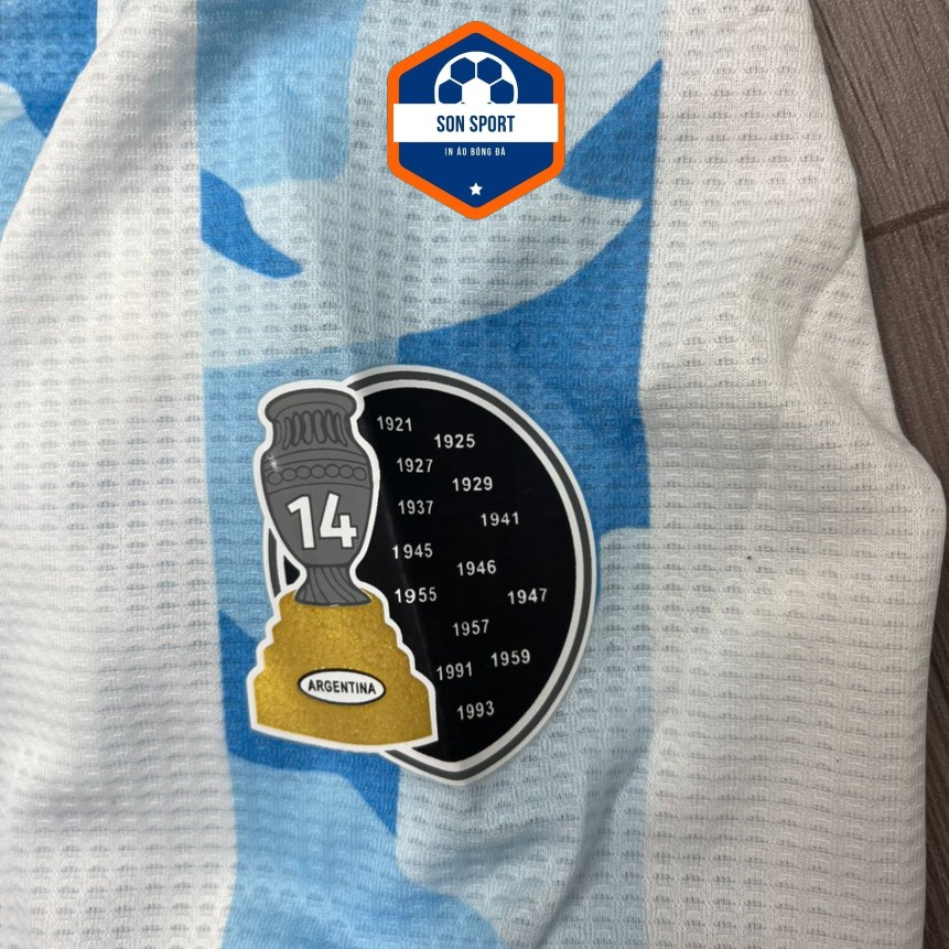 Bộ Quần Áo Thể Thao Bóng Đá CLB Argentina Trắng Xanh
