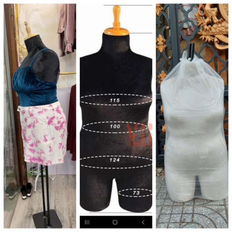 manocanh bigsize.nữ(1con )chất. liêu nhưa bọc vải nhung