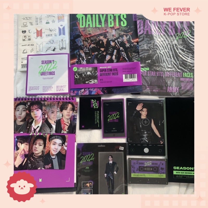 Lẻ bộ ảnh đồ chơi bo góc thế hệ mới, hộp lịch ưu việt | Season greetings năm 2022 nhóm BTS