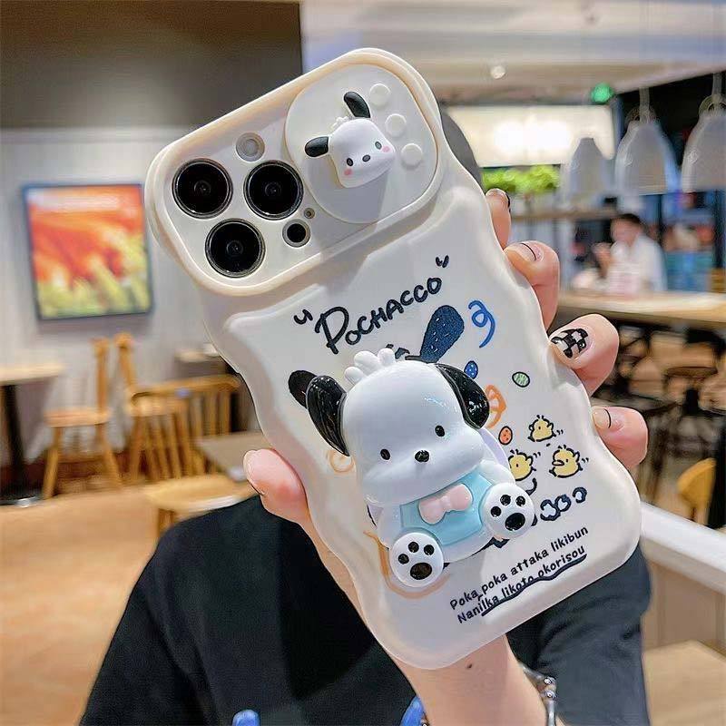 Ốp Điện Thoại In Hình Chú Chó Hoạt Hình Có Giá Đỡ Cho iPhone 14 13 12 11 Pro Max 7 8 Plus Xr Xs Max