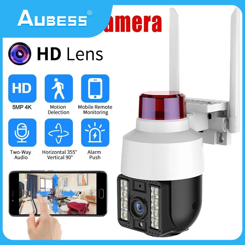 Aubess 2MP PTZ Camera IP Ngoài Trời 4X Zoom Kỹ Thuật Số Tự Động Theo Dõi WIFI IP P2P Camera Quan Sát Full Không Dây Chống Thấm Nước An Ninh Aubess Camera