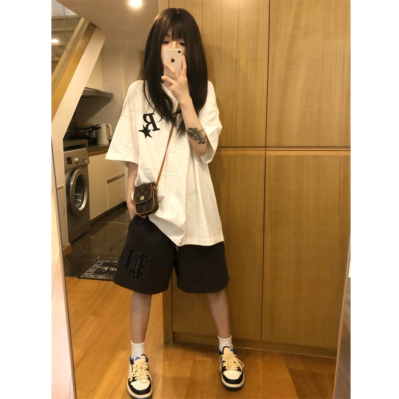 NRVP Áo Thun Unisex Mùa Hè Dáng Suông Tay Cộc Phong Cách Hàn Quốc Cho Nam Nữ