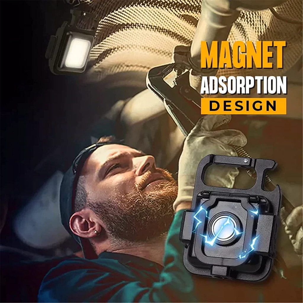 Đèn Pin led cob Mini Sạc usb Có Móc Chìa Khóa Tiện Dụng