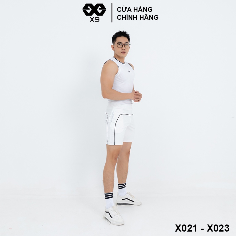 Áo Thun Tanktop 3 Lỗ Nam Bo Viền 1 Nữa Tập Gym Thể Thao Chạy Bộ - X9 Sportswear - X021