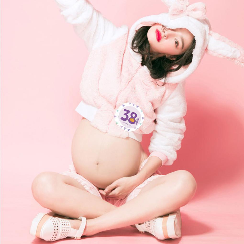 Set 14 Miếng Dán Ghi Chú Theo Tháng Dùng Làm Đạo Cụ Chụp Ảnh Cho Mẹ Bầu / Bé Sơ Sinh