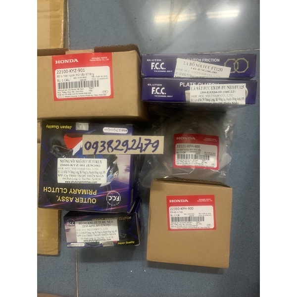 Combo nồi Fu neo / Fu 2 / Wave 125/ Fu 125 / Fu X nhông hú nồi sau Zin FCC + Honda