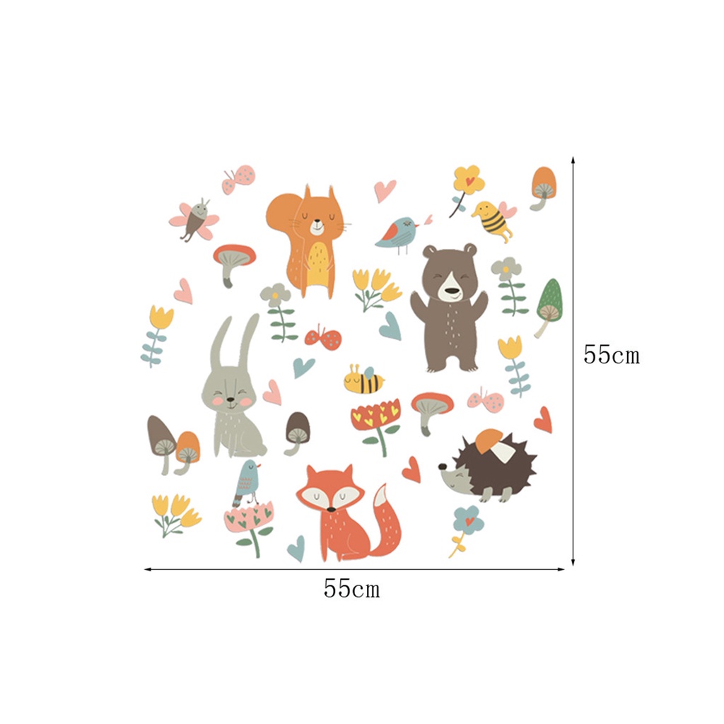 Miếng Dán Tường Bằng PVC Chống Rách Họa Tiết Động Vật Độc Đáo
