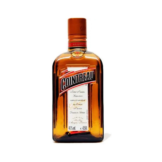 Vỏ chai đựng rượu ngoại thủy tinh decor trang trí Cointreau sản xuất tại pháp