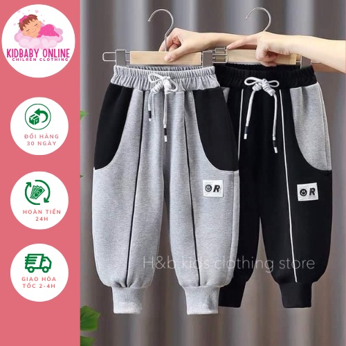 Combo quần nỉ bông cho bé Kidbabyonline- Quần nỉ bông ống đứng- Quần nỉ bé trai- Quần nỉ mùa đông cho bé trai
