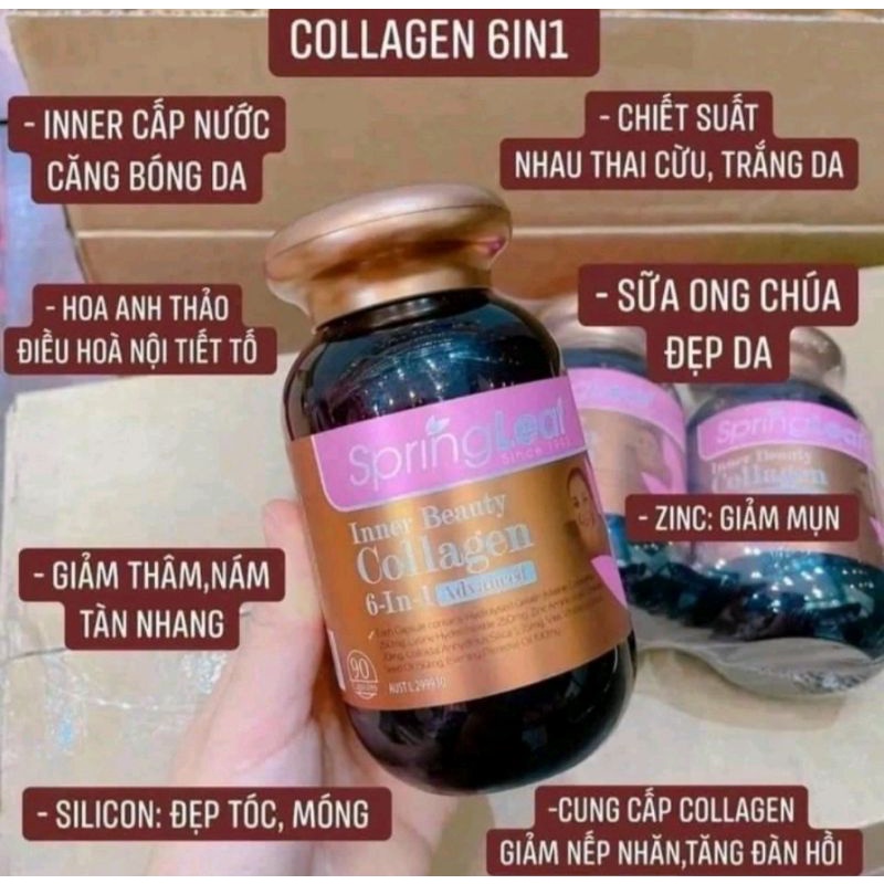 💗COLLAGEN ÚC 6 IN 1 SPRING LEAF INNER BEAUTY 90v