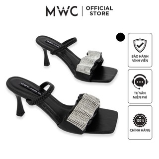 Giày MWC 4198 - Giày Sandal Cao Gót Đế Nhọn 5CM Quai Bèo Đính Đá