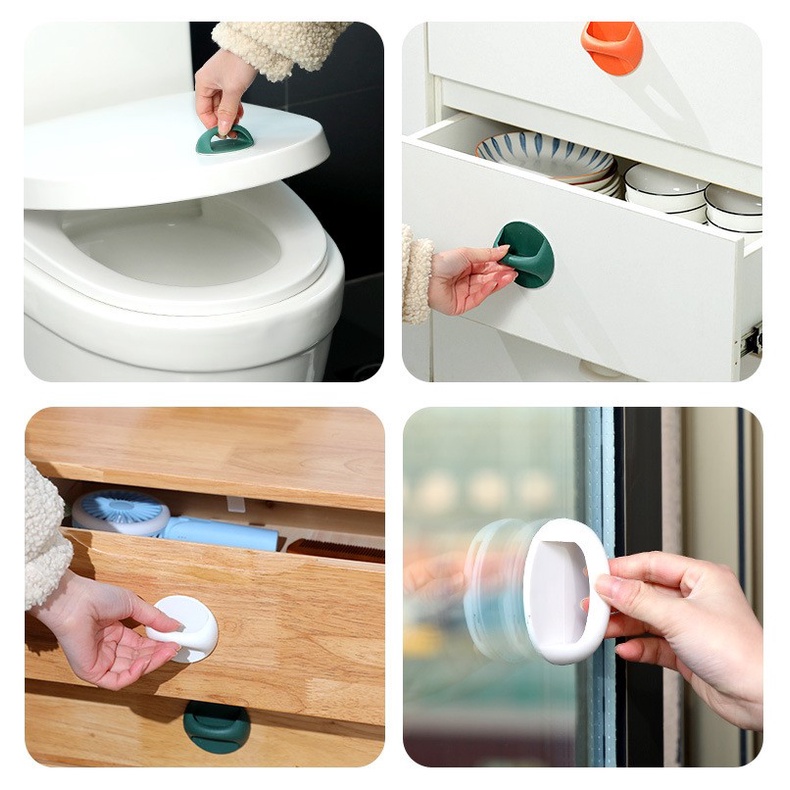 Tay Nắm Gắn Cửa Tủ Quần Ao, Gỗ, Tay Cầm Tủ Lạnh, Nhôm, Kính, Cửa Sổ, Tủ Bếp, Ngăn Kéo Loại Dán Tường
