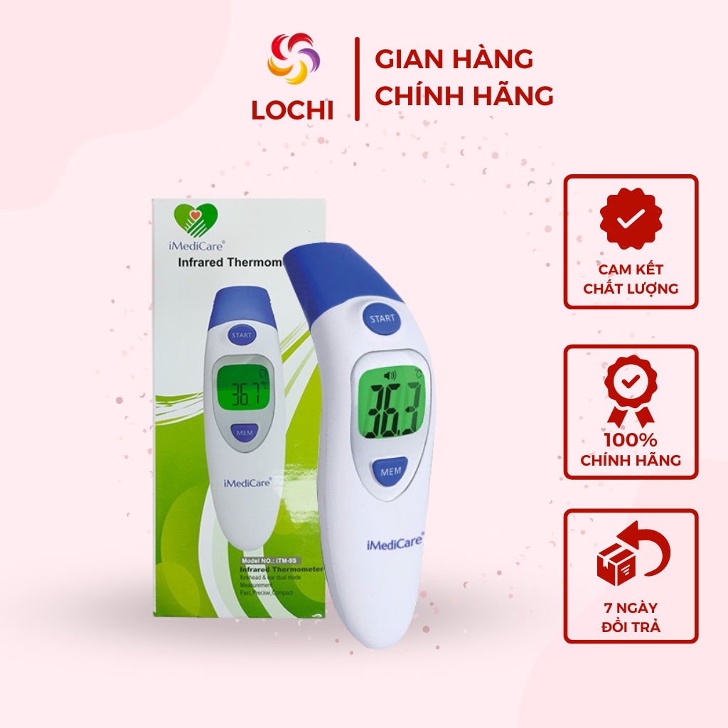Nhiệt kế điện tử hồng ngoại iMediCare iTM-9S sử dụng sensor hồng ngoại thế hệ mới với độ chính xác cao