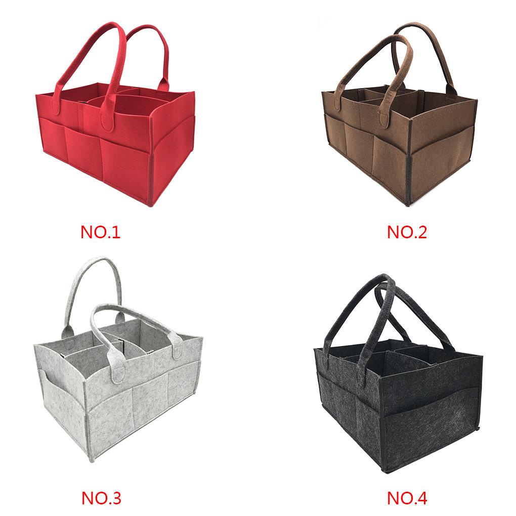 Giỏ Đựng Tã Lót Đồ Dùng Em Bé Bằng Vải Nỉ Nhỏ Gọn Tiện Dụng