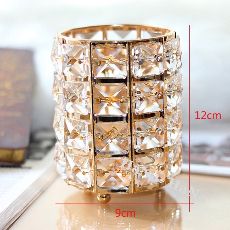CỐC CỌ ĐÁ  đựng cọ trang điểm hình trụ đính đá lấp lánh như pha lê  vô cùng đẹp mắt, nhỏ gọn , siêu tiện lợi
