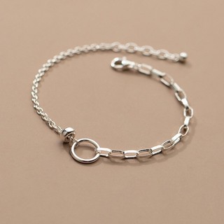 Lắc tay xích bạc mảnh trơn kiểu dáng đơn giản dễ phối dành cho nữ - Twinkle Silver