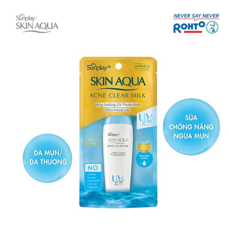 Sữa chống nắng Skin Aqua dưỡng da ngừa mụn