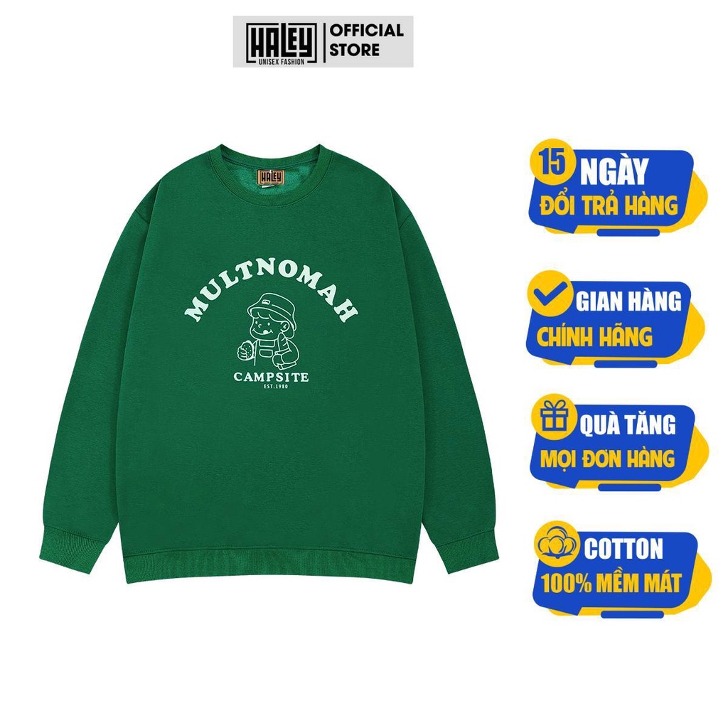 Áo Sweater HALEY mã HD64 MULTNOMAH Nam Nữ Unisex Dài Tay Phong Cách Hàn Quốc.